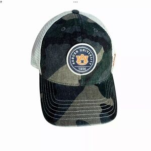 Auburn Tigers Hat Camo Trucker Mesh Snapback Cap Cats Eye Side Logo SEC New
